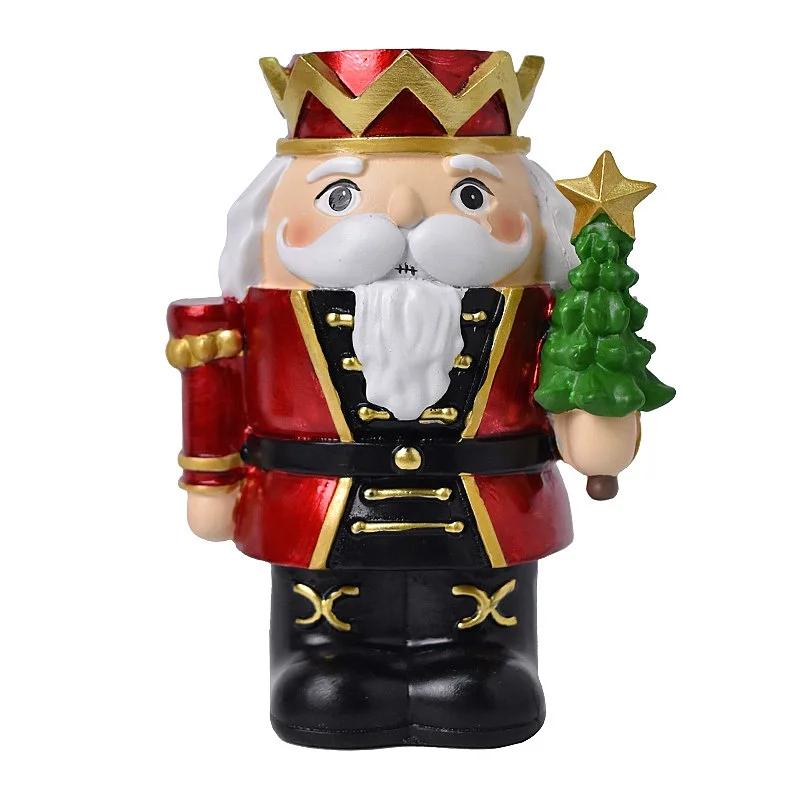 Christmas Nutcracker Candlestick Home Living Room Desktop Festive Atmosphere Candle Decoration Ornament