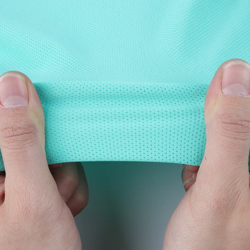 High stretch needle eye mesh fabric warp knitted polyester fabric Mesh fabric 140g autumn and winter sports cycling clothing fab