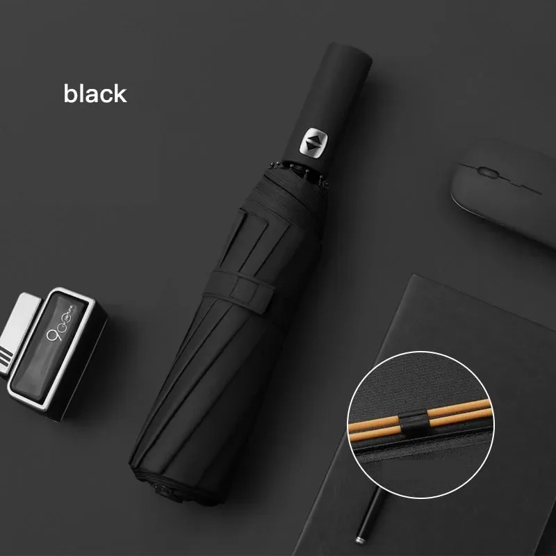 2024 New Popularity Hot Sale Products 12 Bone Double Bone Automatic Portable Ergonomic Handle Umbrella