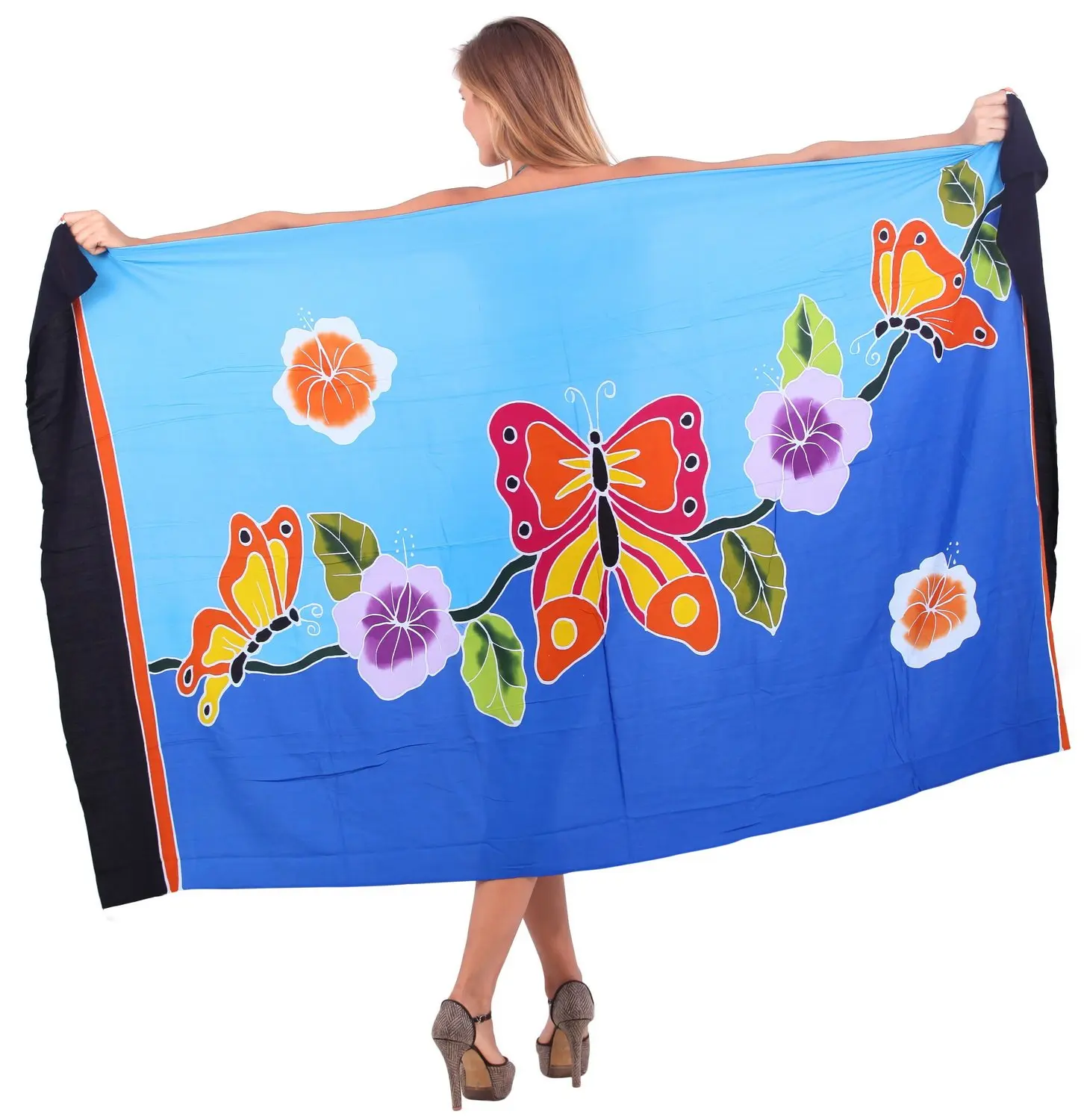Hawaiian Lavalava Professional Manufacturer Flowers Print Women Beach Towel Customized Comfortable Wrap Swimwear Beach Sarong