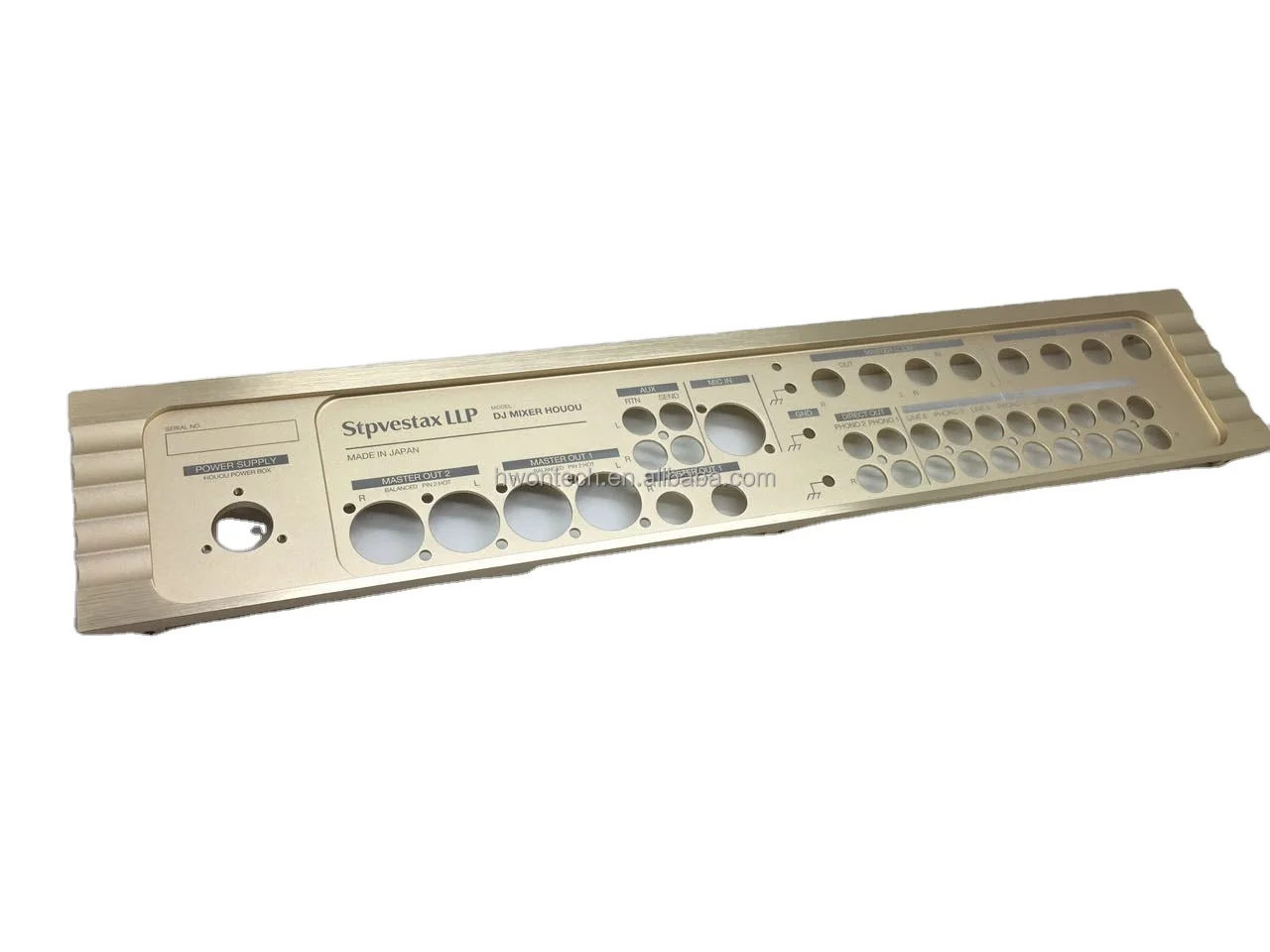 320*100*25mm Extruded  Aluminum Audio Front Panel for Japan Brand  Custom CNC Precision Machining Services