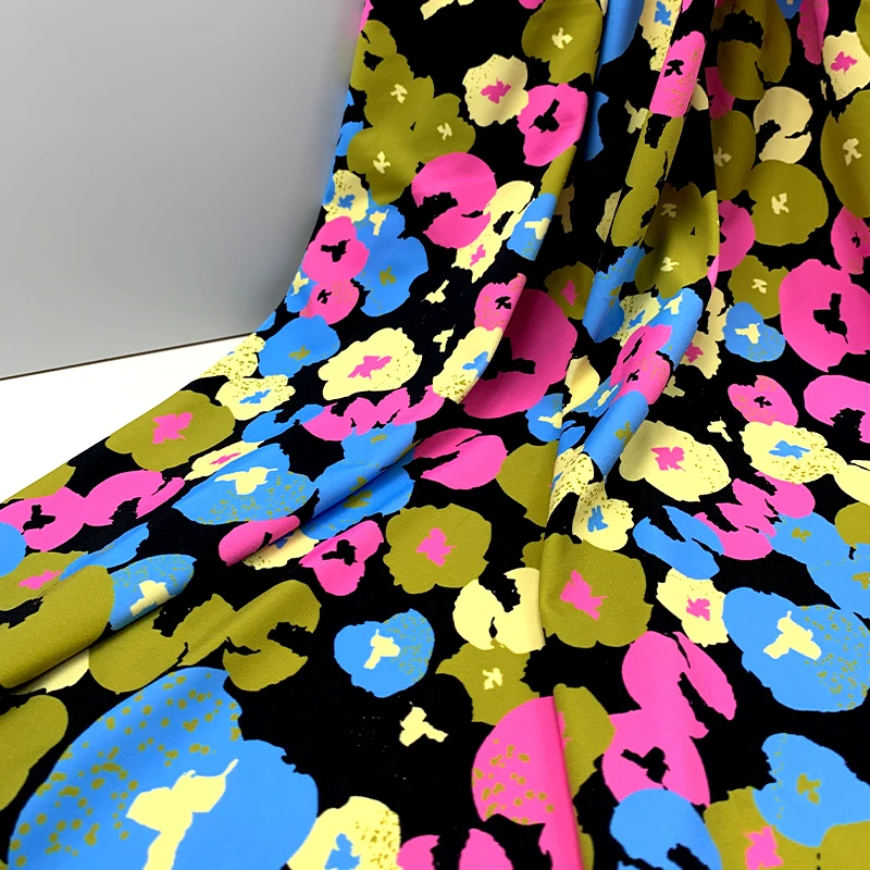 Custom Printed 80 Nylon 20 Spandex Fabric High Elastic Dry Fit Jersey Print Fabric for Swimwear Dance wear