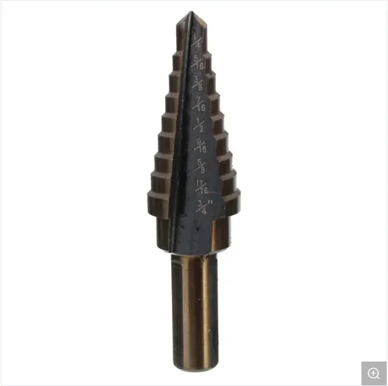 2021  Clearance  Fully Ground  Straight Flute Cone Titanium for Metal Step Drill Bit Metal Drilling