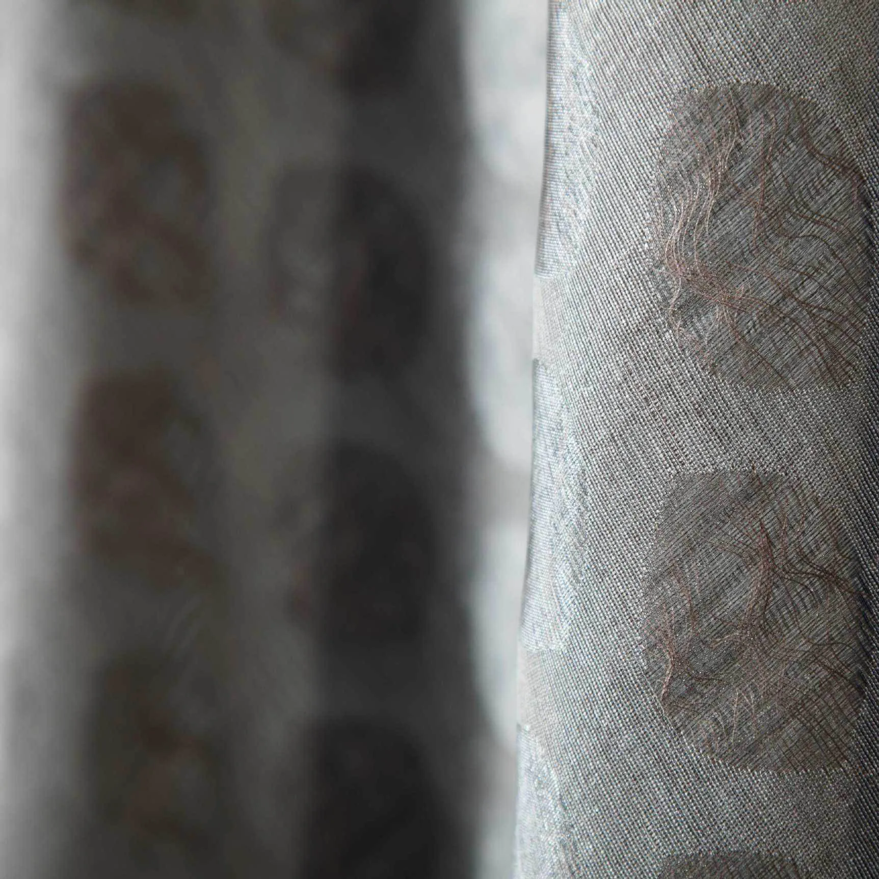 High Quality Gold Silk Jacquard Luxury Transparent Curtain Sheer Curtain