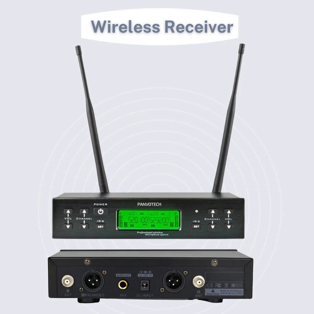Panvotech Cordless Conference Room Sound Mic Digital UHF Wireless Microphone System