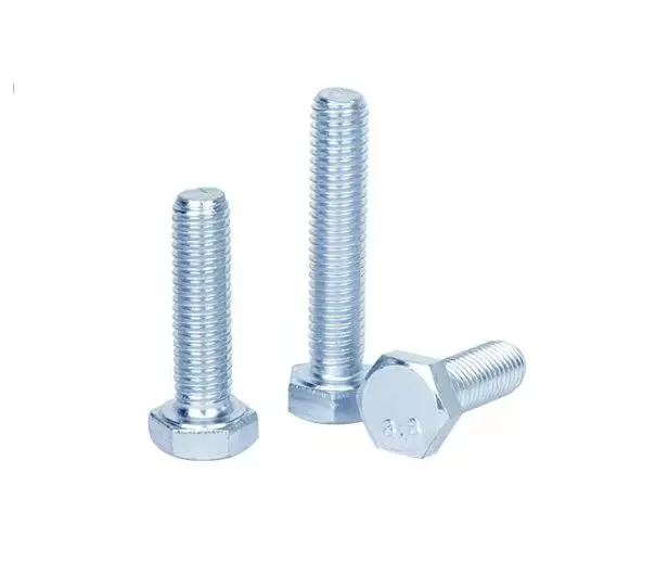 DIN931 DIN933 metric carbon steel hex bolt zinc grade 4.8 bolt and nut screw washer China manufacturing wholesale price