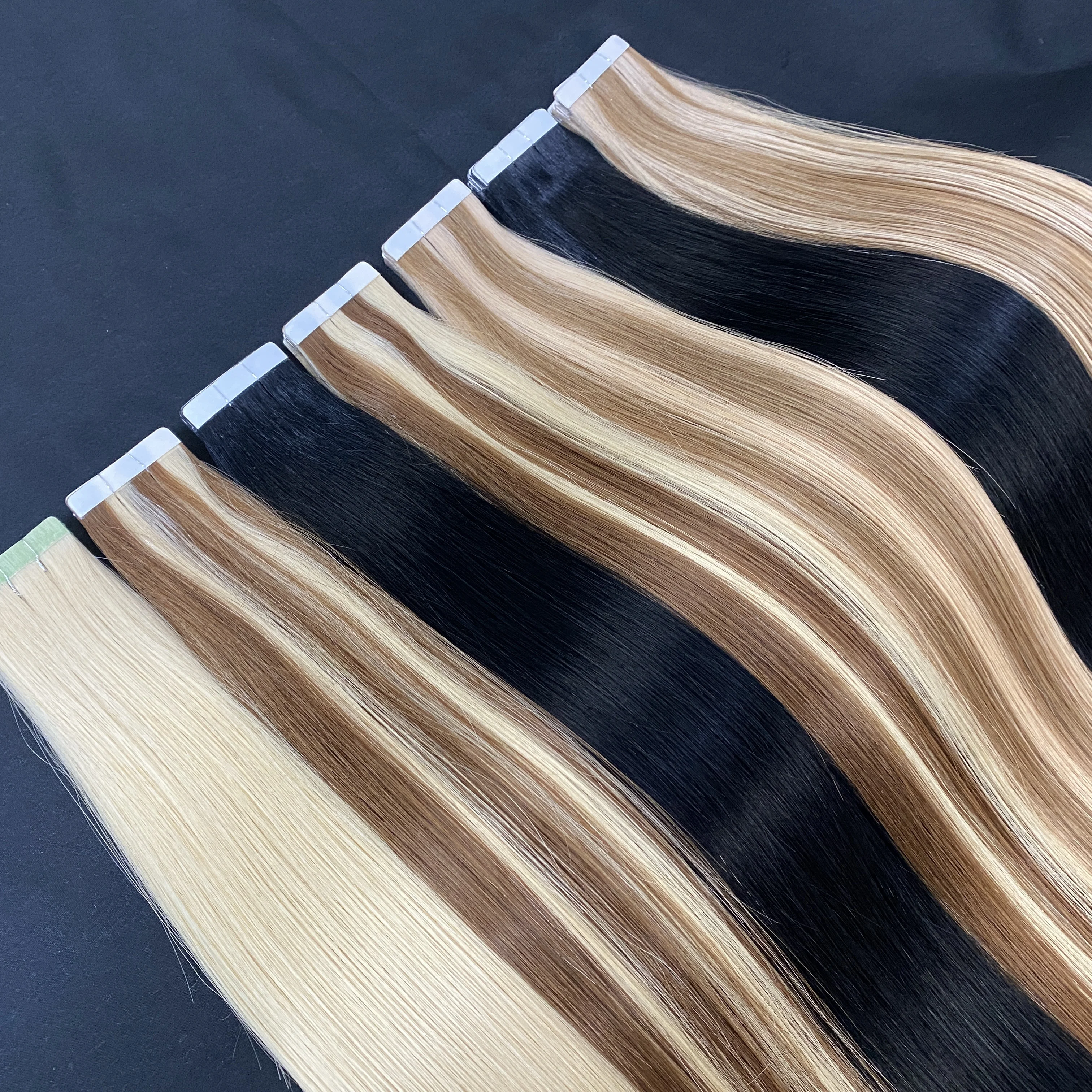 Darling hair weaving topper human hair skin weft pu glue tape hair extensions machine copper color #33 tape in extensions