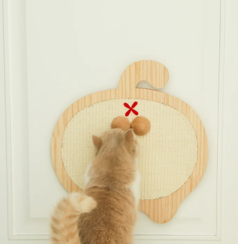 Wholesale corrugated cat scratching board Cat Butt Shape Scratching Post Indoor cat wall furniture