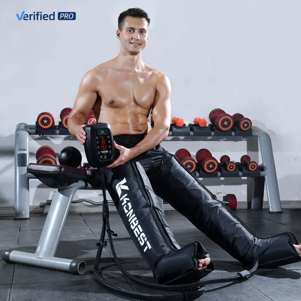 6 chamber air compression device dvt pump leg foot arm recovery boots blood circulation machine