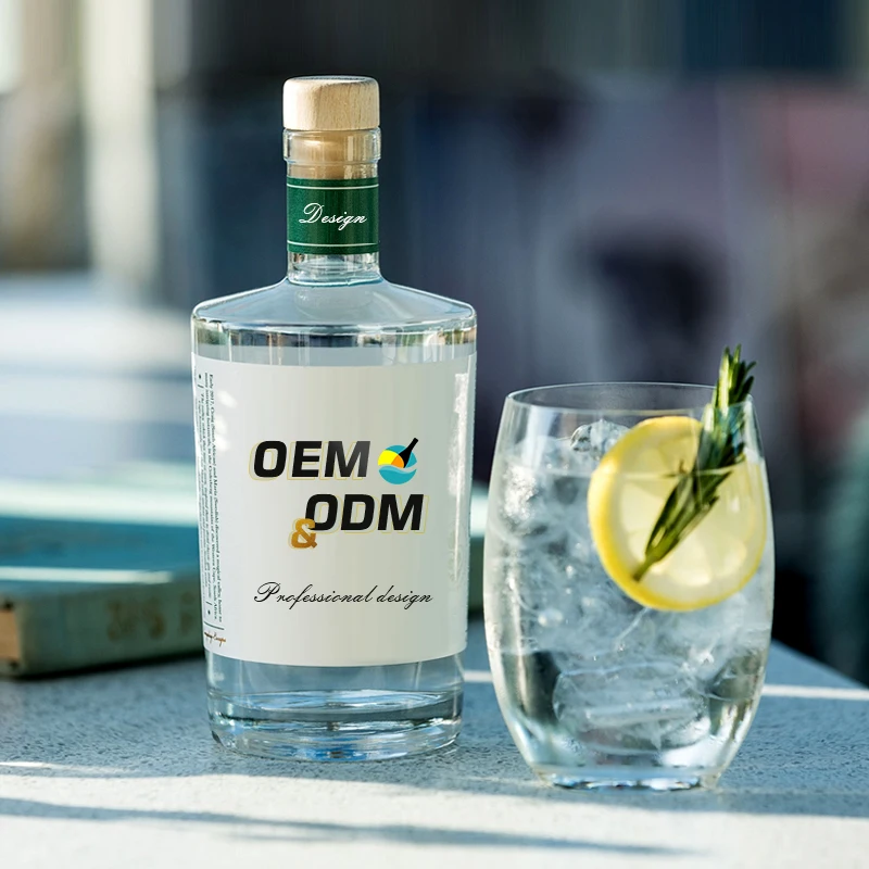 wholesale empty mini liquor bottles gin bottle 750ml vodka whiskey spirits 500ml Customization liquor glass bottle