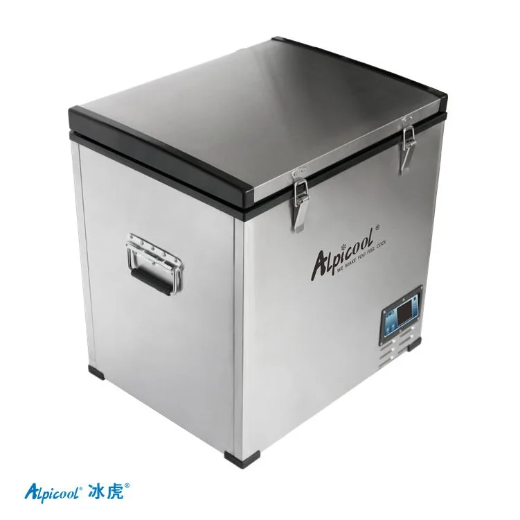 Alpicool BD85 83L stainless steel 12v DC compressor mini fridge car fridge portable fridge freezer solar refrigerator