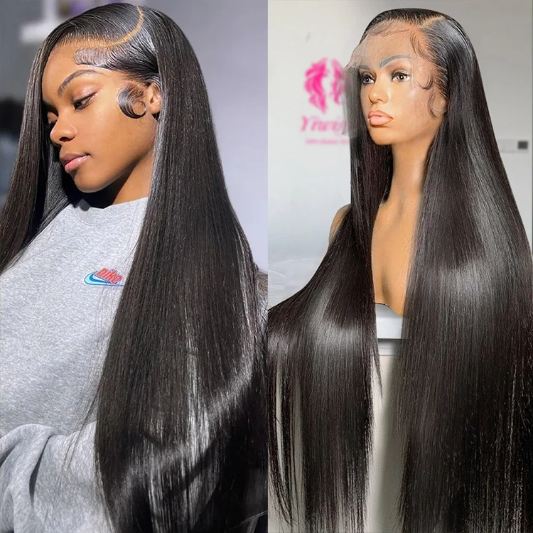 Wholesale Bone Straight Brazilian Human Hair Lace Front Wigs Vendors Cheap 100% Virgin Cuticle Aligned Hair HD Lace Frontal Wig