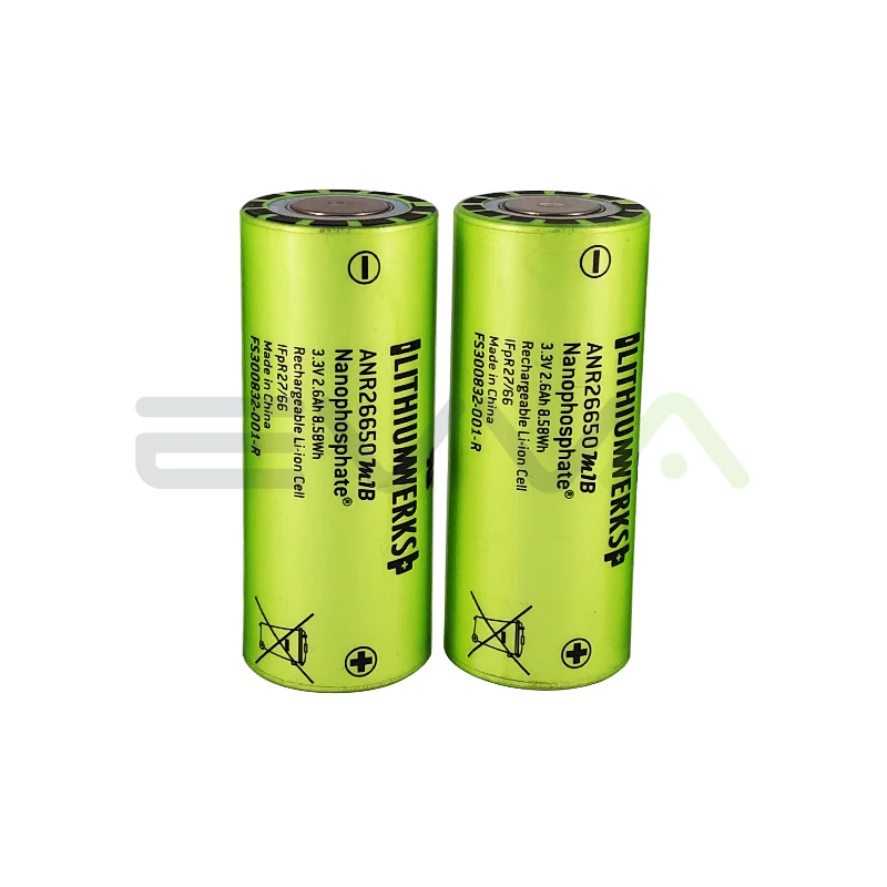 3.3V 2.6Ah High Power Long Cycle Life Cylindrical LiFePo4 Battery LW 26650 Lithiumwerks A123 ANR26650M1B Battery
