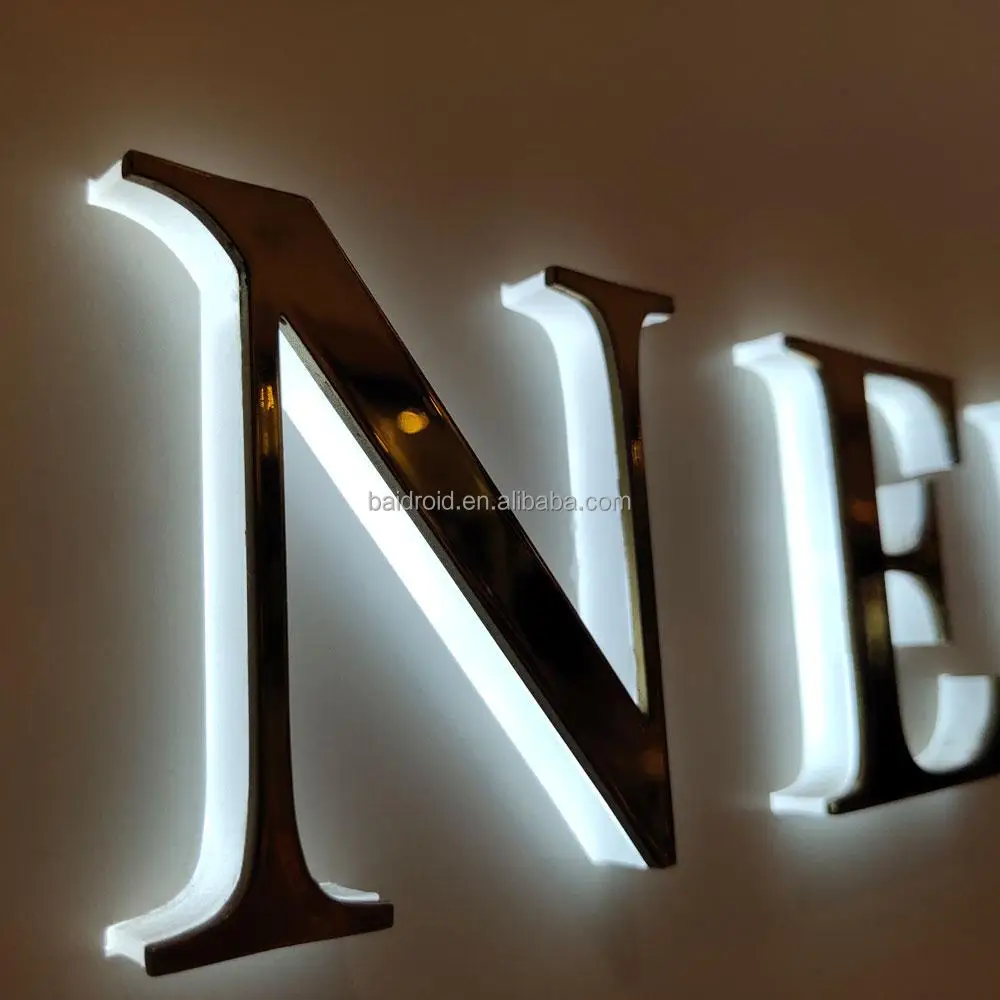 led illuminated outdoor letter electronic marquee company business signage Letters light led sign