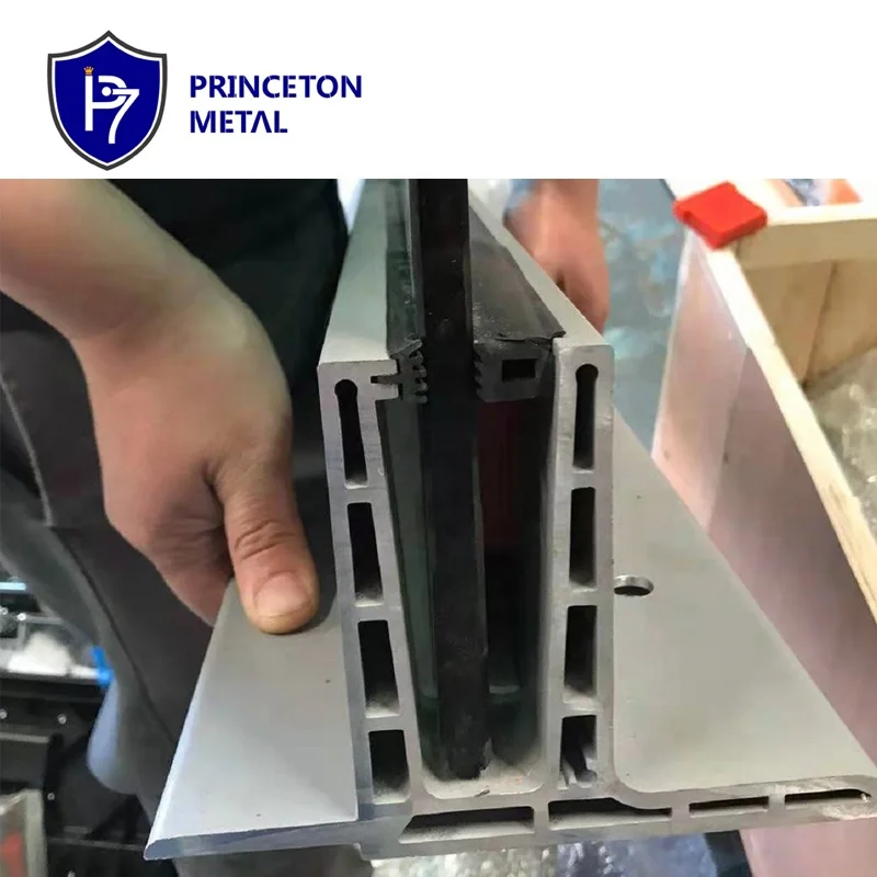 safety frameless tempered glass fence railing system with aluminum U channel for deck and balcony