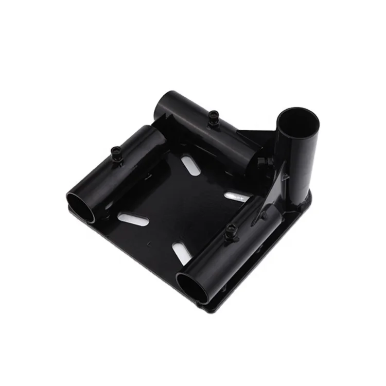 FH-1002L Industrial  Cold-rolled Steel pipe bearing casters support Black Painted caster wheel  bracket