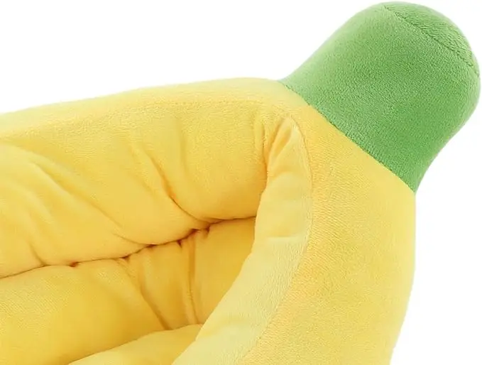 Cozy Banana-Shaped Pet Bed DetachableWashable Nest for Small Medium Dogs Cats