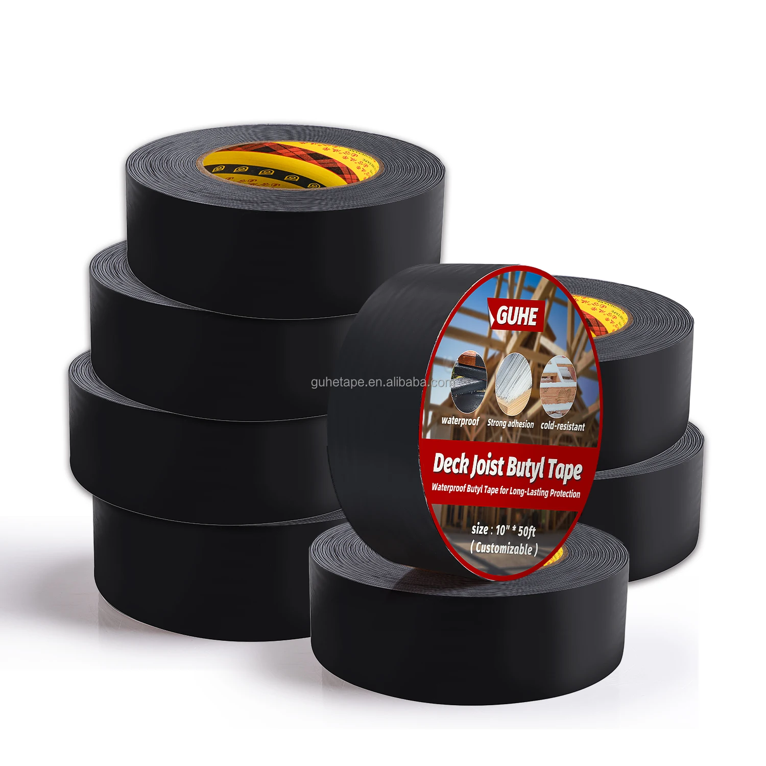Joist Tape  Decking 2 Inch x 50 Feet Weatherproof Butyl Sealant Deck Tape Joist Beam Deck Flashing Roof Flashing Joist Tape Bulk