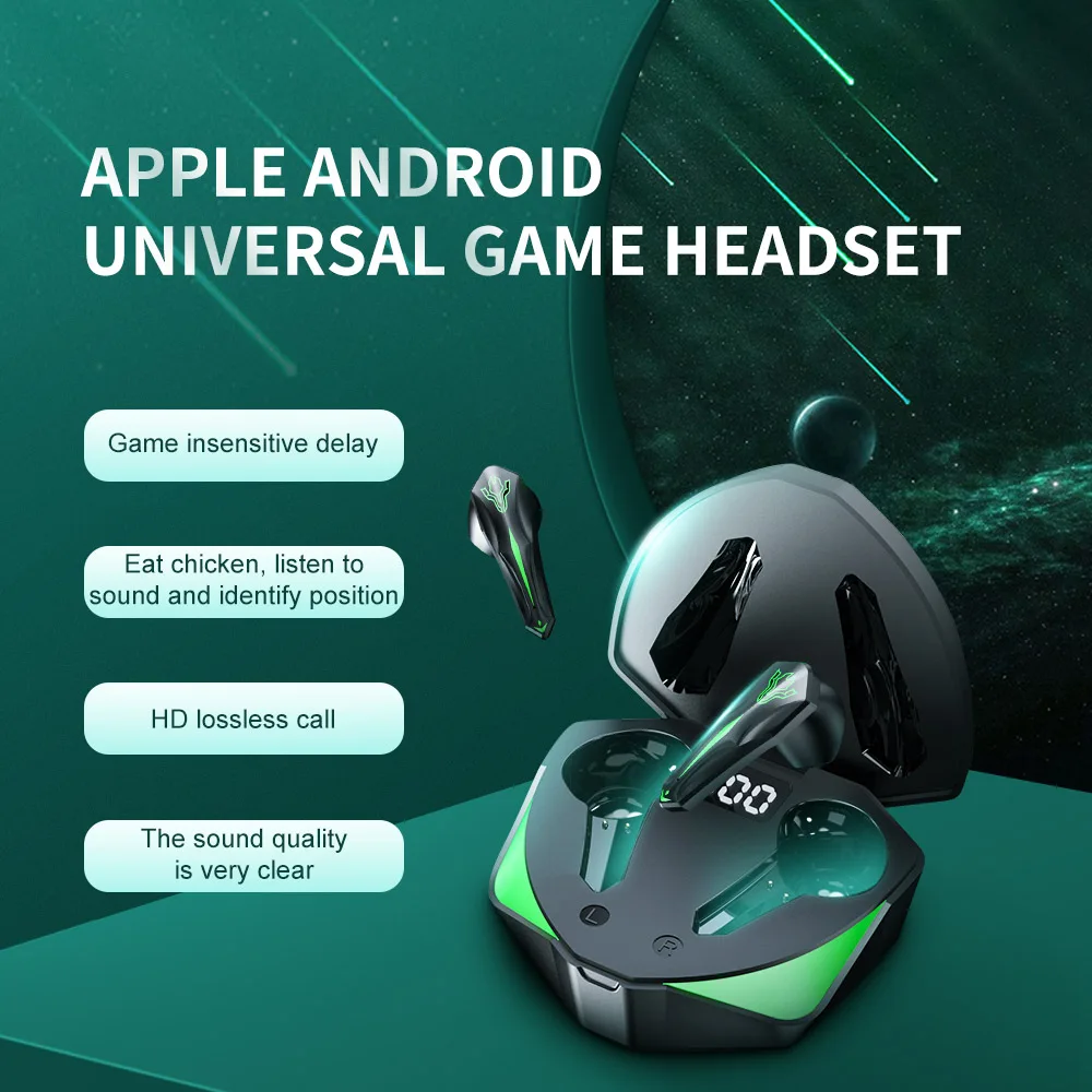 New Product In-Ear Earphone Headset Headphone Fone De Ouvido Auriculares TWS Wireless Noise Reduction Earbuds Gaming Headset