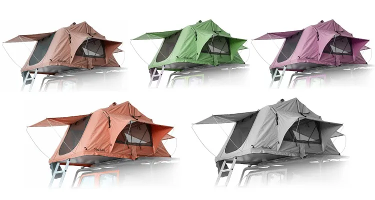 
Awning Sun Shelter Auto Canopy Camper Trailer Tent Hard Shell 4 Person Roof Top Tent 