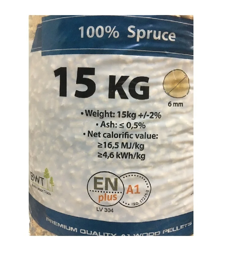 
Class A1 Pine Wood Pellets 6mm DIN+ plus & ENplus A1/A2 ( BSL Approved Wood Pellets In 15kg bags ) 