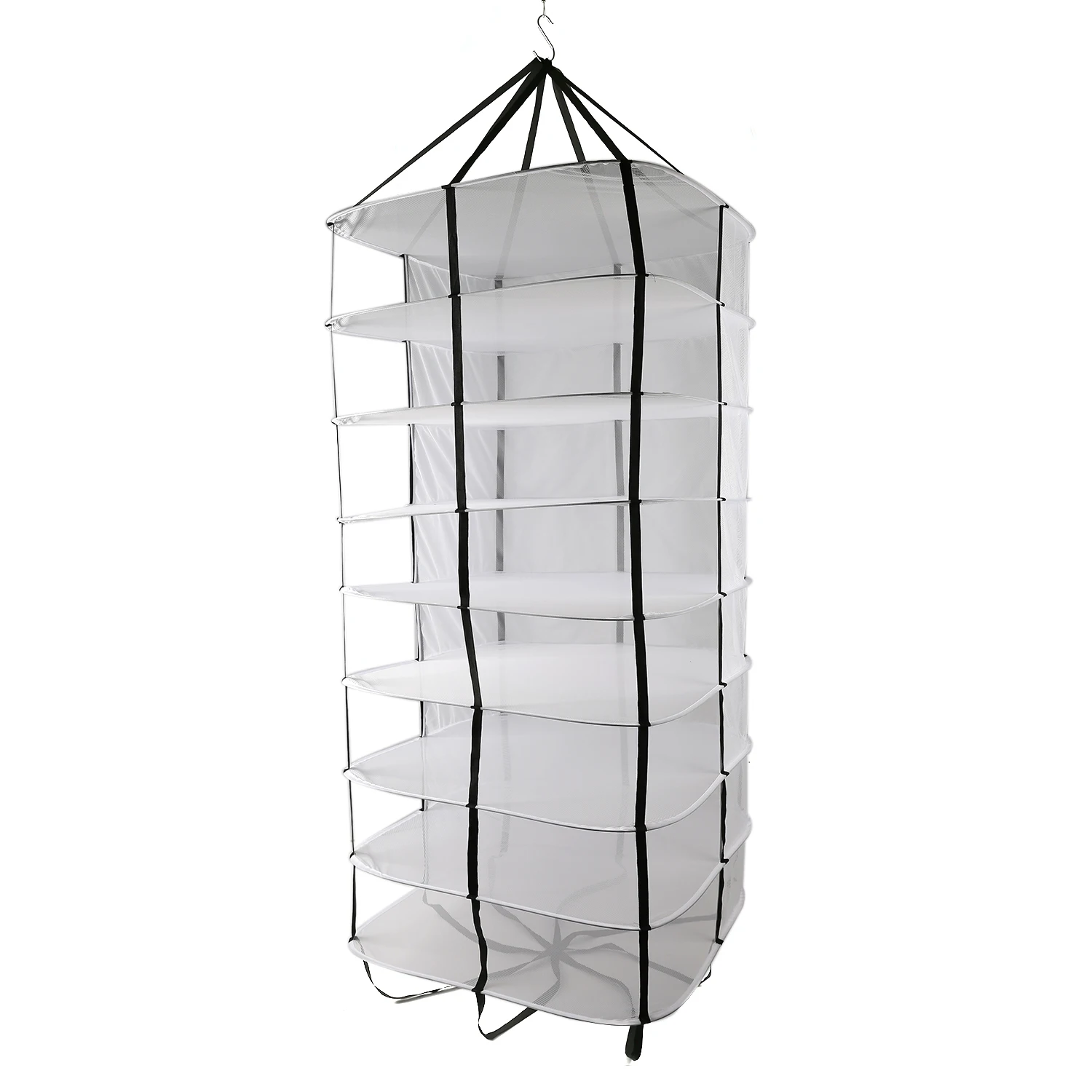 Square Dryer Net Drying Net  collapsible Multi-Tier Shelf White  Dry Rack