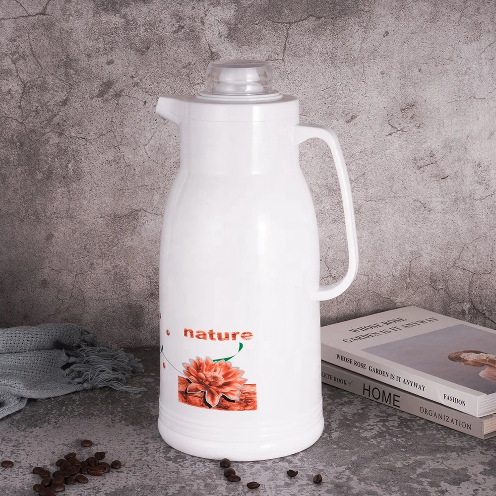 Hot Selling Afghanistan 1.9L Vacuum Insulated Thermal Carafe Vacuum Flask Dallah Arabic Coffee Pot With Glass Liner