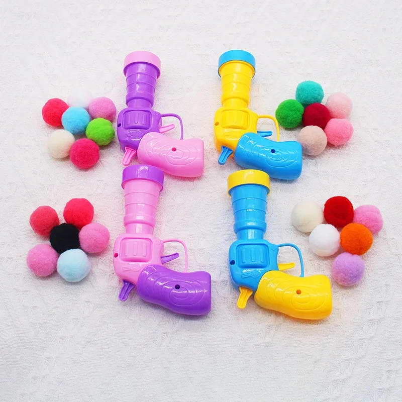 Cat Plush Ball Shooter Launcher Toy Interactive Funny New Pet Toys Cat Teaser Toys Gun