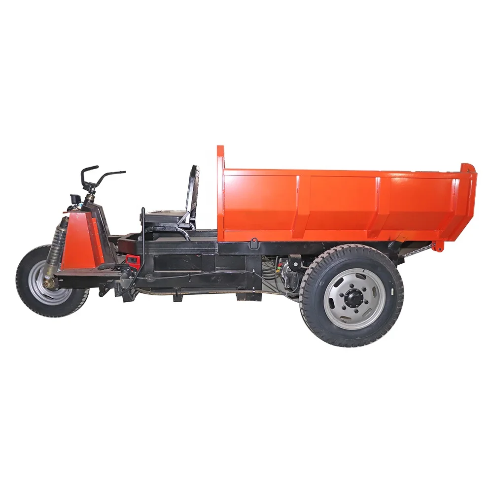 three wheel electric dumper truck  3 tons electric Tricycle for mining three wheel electric dumper for cargo