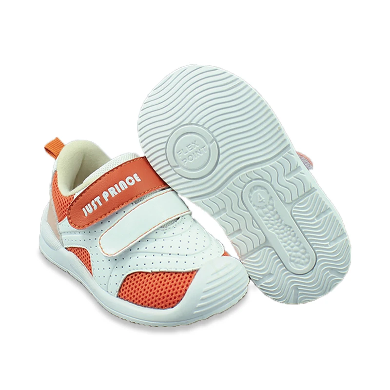 OEM/ODM Tangerine baby best original brand manufacturers sports shoe kids safety first walking orthopedic mesh shoes