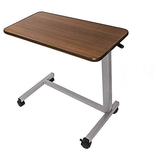 
Medical Adjustable Overbed Bedside Table with Wheels 