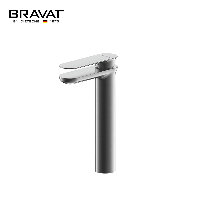 Bravat High Quality Deck Mounted Bathroom Basin Faucets Sink Mixer Tap Washroom Taps Brass Faucet High Neck Basin Mixer Tap
