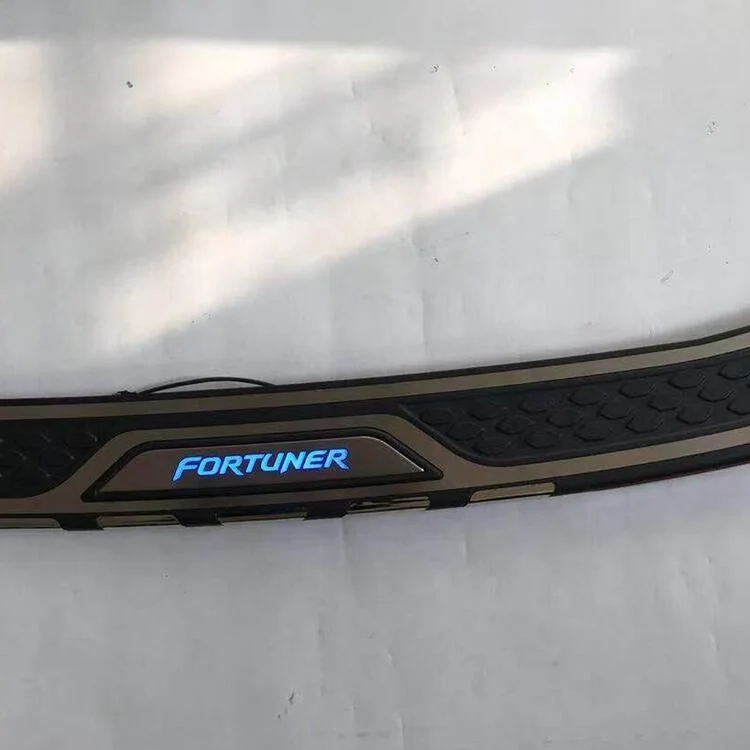 New Fortuner 2022 LED Rear Bumper Plate Step Sill Plate for Fortuner 2016-up