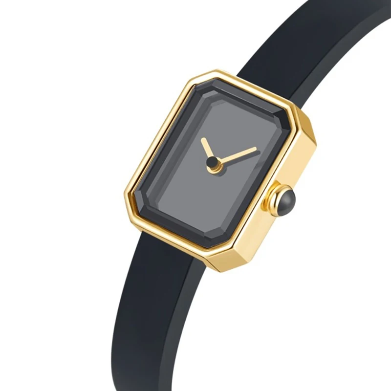 Minimalist Ribbon Elegance Ultra-thin Ladies Wristwatch Gold Luxury Silicone Bracelet Womens Quartz Watches