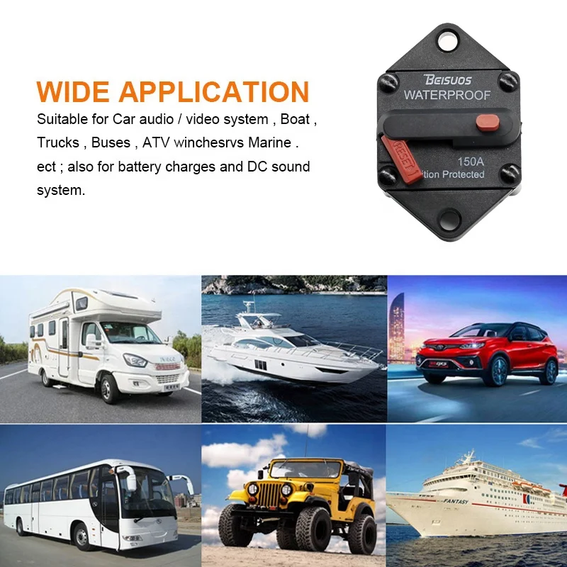 150 Marine Circuit Breaker Reset Fuse caravan manual reset DC 48V High quality circuit breakers