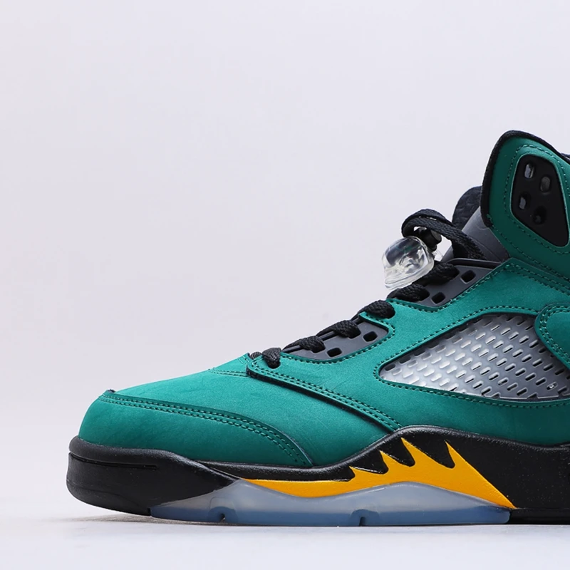 New Trendy Genuine Leather Shoes High AJ5 Basketball Sneakers Running OW Oregon Ducks Bluebird Mens Trainers Air Jordaneliedlys