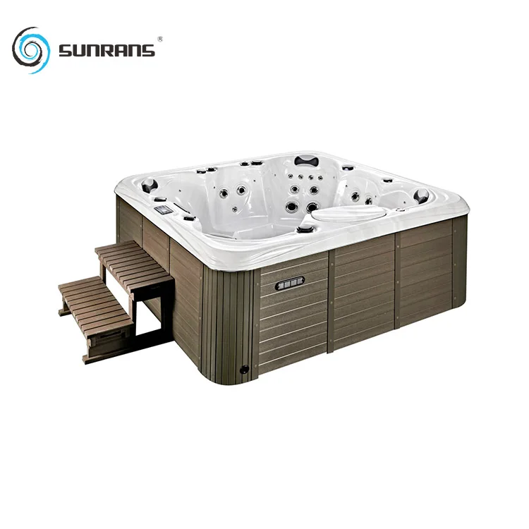 Sunrans Outdoor whirlpool spa pool Acrylic Balboa Outdoor hot tub for 5 6 people use