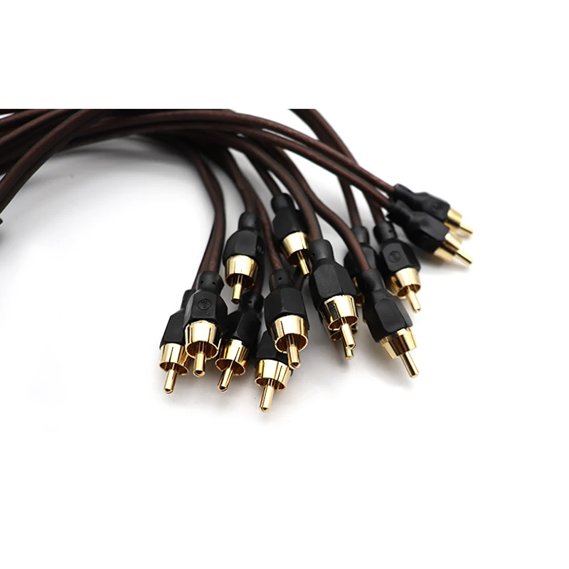 High shielding RCA connector 1 male to 2 female/1 female to 2 male type car audio cable