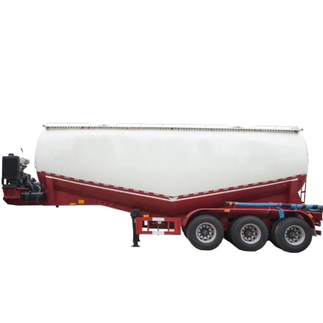 Cheap price 3 axles 50ton 40m3 cimc work cement bulker carrier silo transport equipment trailer