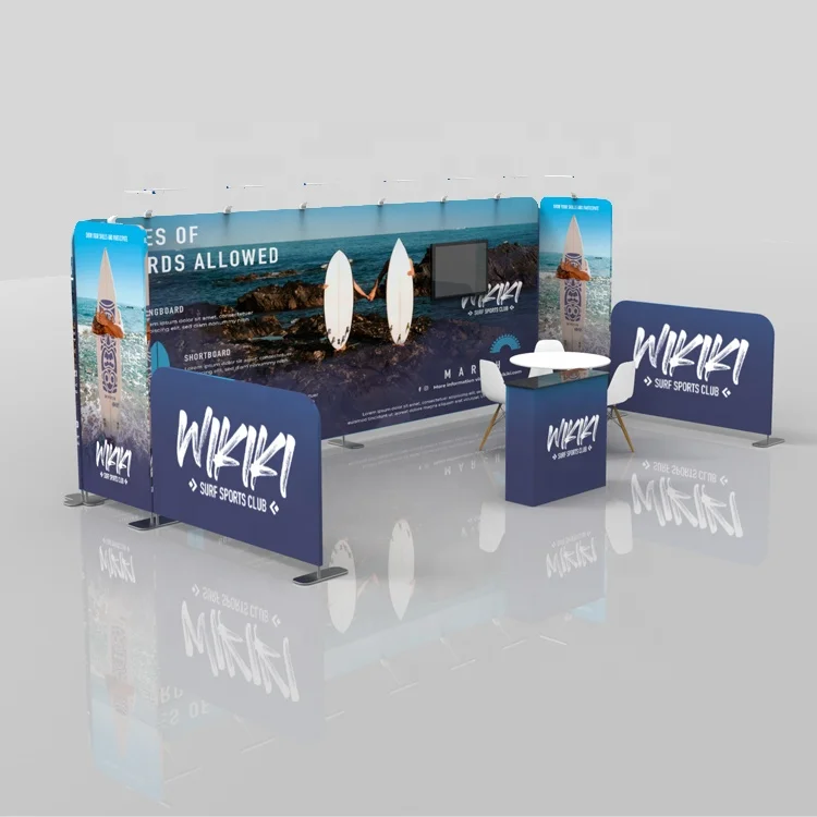 2022 new design portable tension fabric trade show booth display 10x20