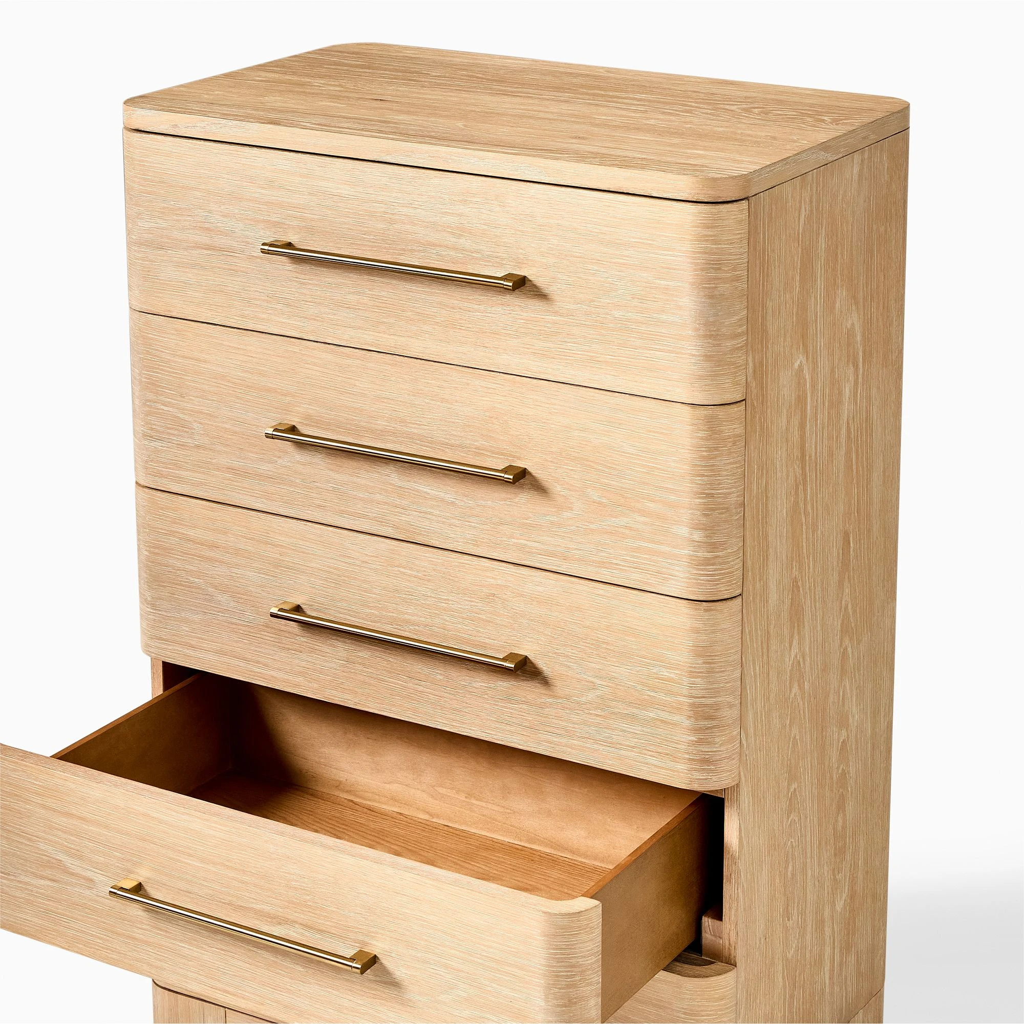 Luxury design wooden 5 drawers dresser handmade oak wood chest of drawers