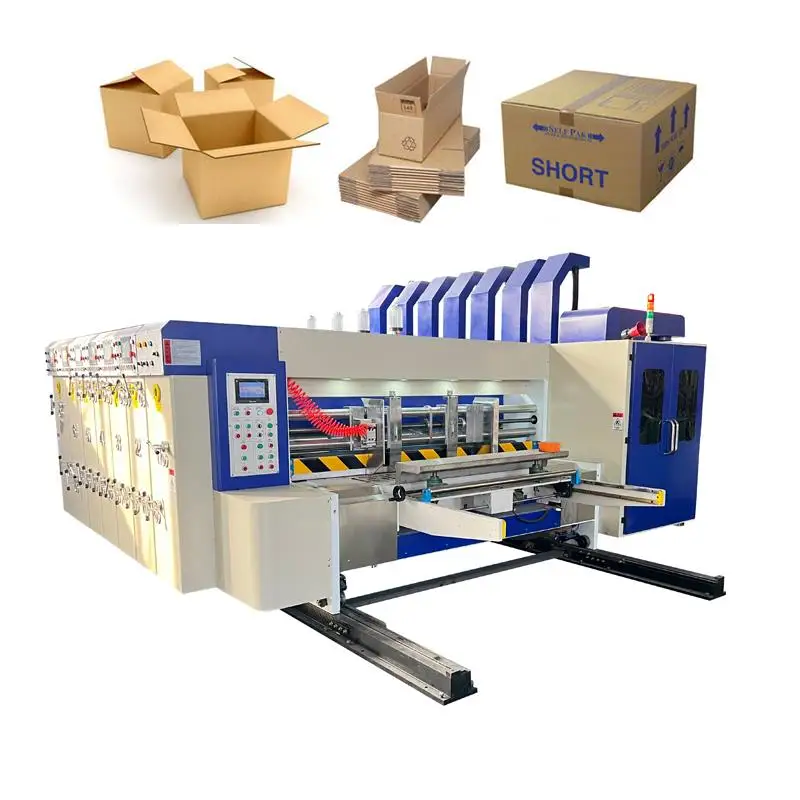 Fully automatic Carton printing slotting die-cutting machine pizza box printing machine flexo printing machine
