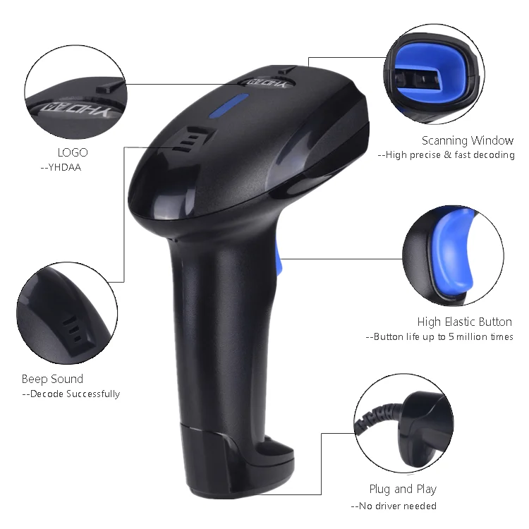 Qr Code Scanner High Speed 1d 2d Barcode Scanner Usb Barcode Reader excellent decoding ability