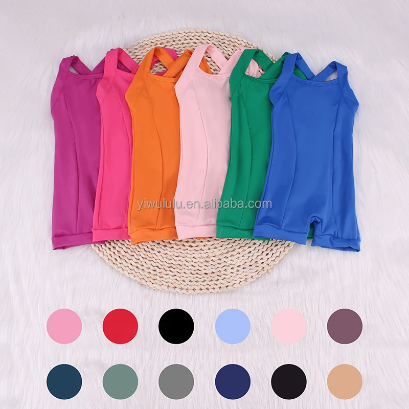 Yoga Sports Wear Kids Clothing New Arrival Sleeveless Fitness Clothing Skirt Tennis Dresses For Girls With Shorts