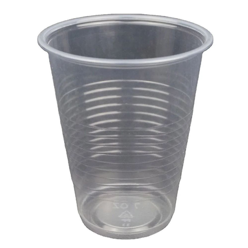 Horizontal LinesPP Disposable 7oz 200ml Plastic Cups