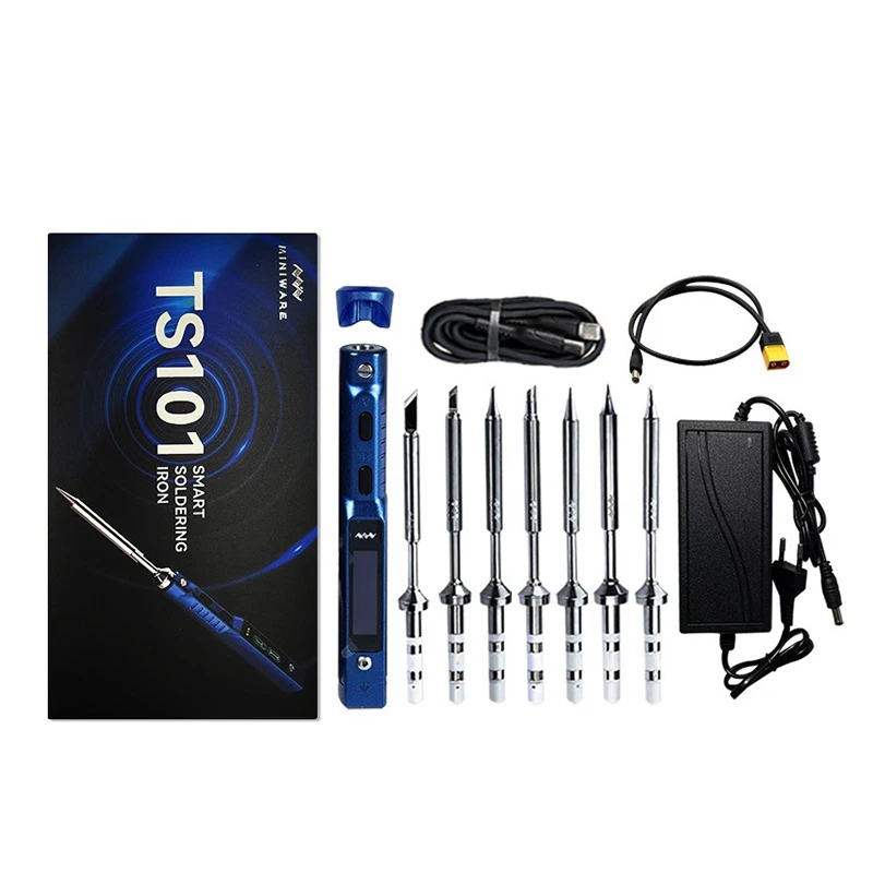 Hot Sell Ts101100 Cordless Usb Wireless Digital Soldering Iron Station Sleep Tips Set Portable Electric Soldering Irons Kit