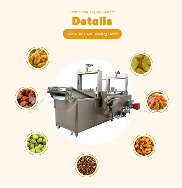 Automatic nuts corn frying machine fried onion crispy chicken machine potato fries maker machine