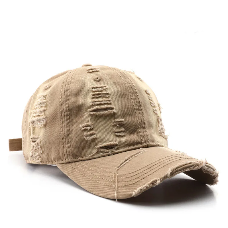 Spring Unisex Cotton Baseball Cap Solid Color Style Sunshade Sports Cap Custom Logo Men Washed Retro Style   Baseball Cap