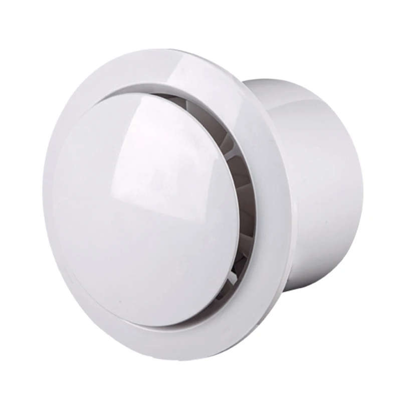New Fashion Commercial Plastic Toilet Bathroom Round Suction Extractor Fan Wall Mount Duct Ventilation Exhaust Fan For Hotel