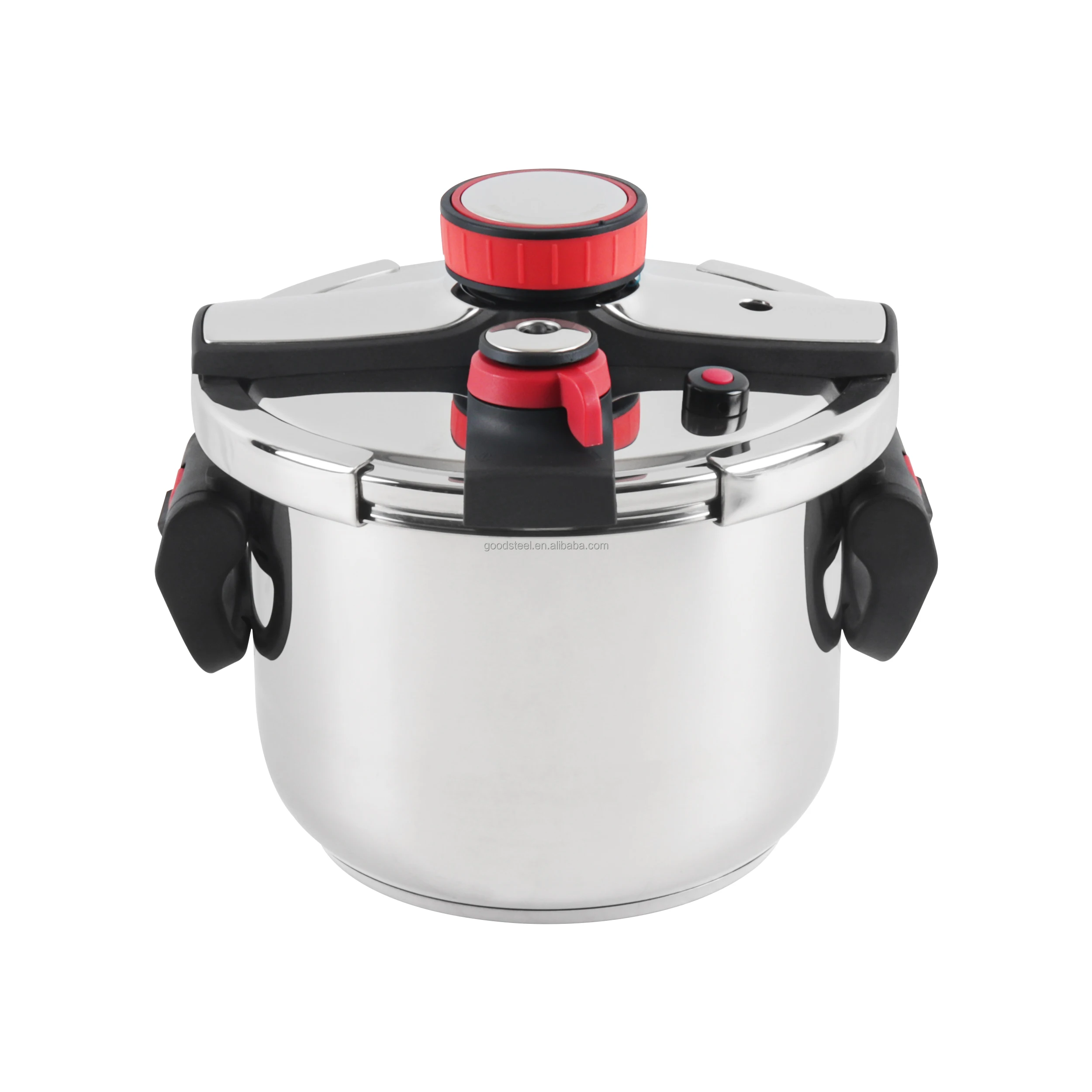 foldable & keep stainless steel pressure cooker folding handle 6.0 L Capacity Pressure Cooker for Gas and Induction Stoves